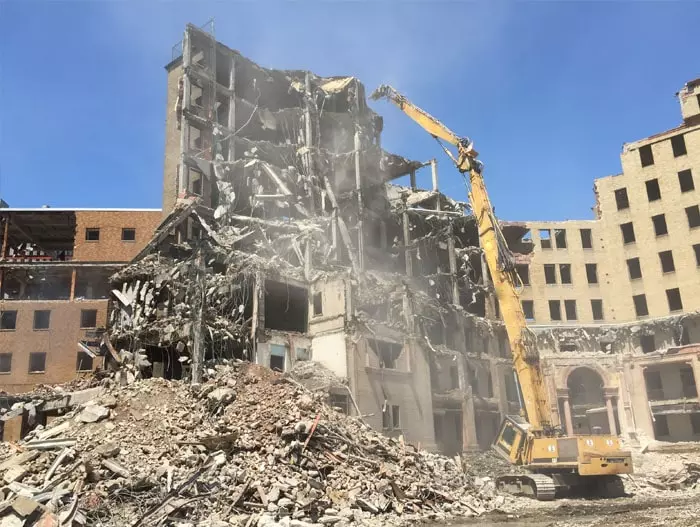 Demolish building